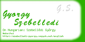 gyorgy szebelledi business card